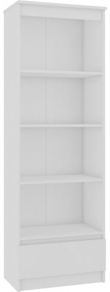 Regál R 60 cm CLP 1 zásuvka 4 poličky biely