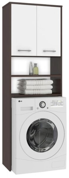 Regál nad pračku Fin MIX wenge/biela