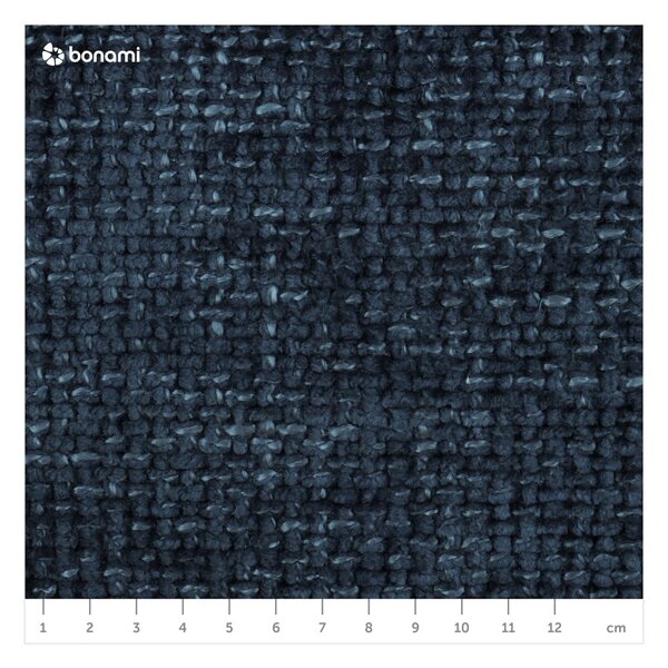 Tmavomodrá čalúnená dvojlôžková posteľ s úložným priestorom s roštom 180x200 cm Bellis – Micadoni Home