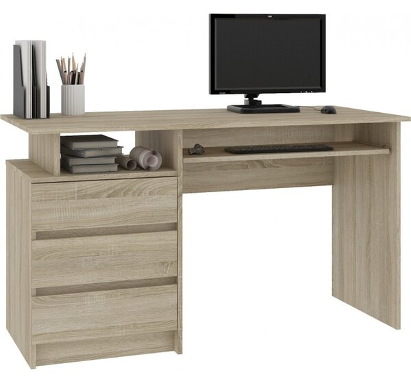 Počítačový stôl CLP 135 cm dub sonoma