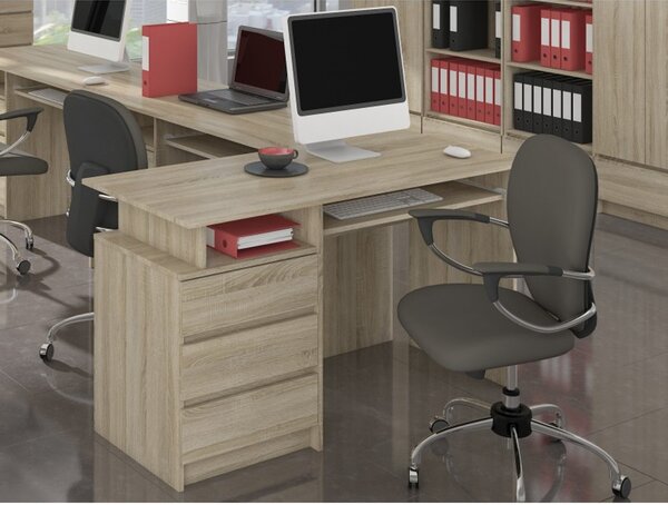 Počítačový stôl CLP 135 cm dub sonoma