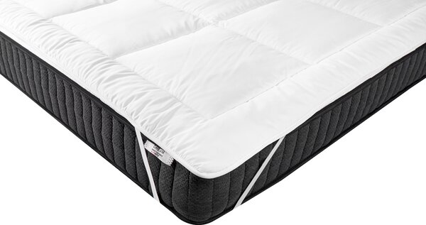 Ochranná podložka na matrac z mikrovlákna biela 160 x 200 cm vrchný topper hrúbka 4 cm
