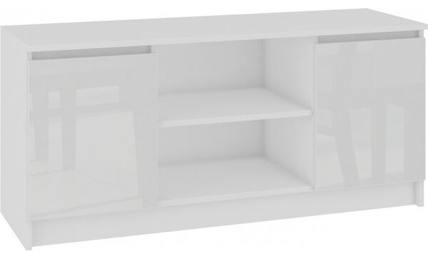 TV stolík RTV 120 lesklý biely