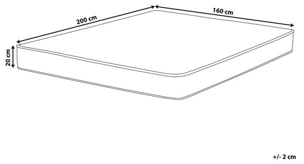 Poťah na matrac na vodnú posteľ biely bavlna polyester 160 x 200 cm so zapínaním na zips spálňa