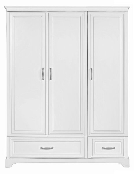 TROJDVEROVÁ ŠATNÍKOVÁ SKRIŇA TOSCANA BIELA DO DETSKEJ IZBY 145 cm