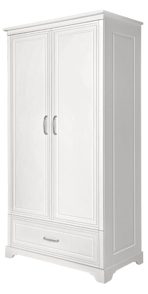 DVOJDVEROVÁ ŠATNÍKOVÁ SKRIŇA TOSCANA BIELA DO DETSKEJ IZBY 98 cm
