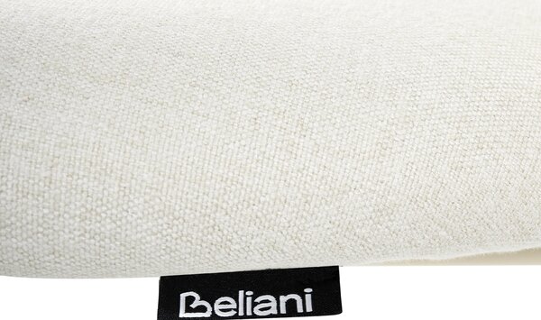 Sada 4 jedálenských stoličiek krémová biela polyester železné nohy ochranné podložky moderný minimalistický dizajn jedáleň