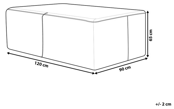 Ochranná plachta na záhradný nábytok sivá PVC polyester 120 x 90 x 65 cm kryt proti dažďu