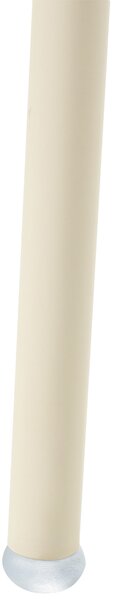 Sada 4 jedálenských stoličiek krémová biela polyester železné nohy ochranné podložky moderný minimalistický dizajn jedáleň