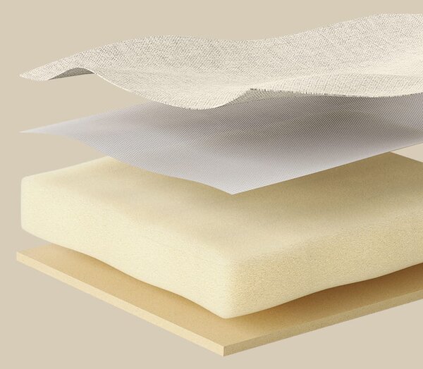 Taburet s úložným priestorom OTTOMAN 30x30 cm, krémový