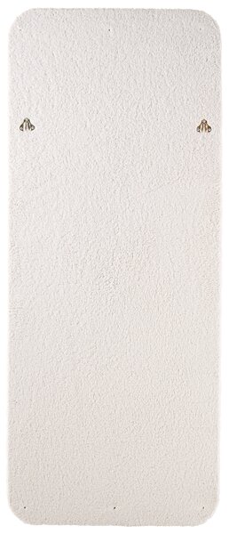 Nástenné zrkadlo závesné krémová biela polyester MDF rám 170 x 70 cm obdĺžnikový tvar moderný štýl doplnky