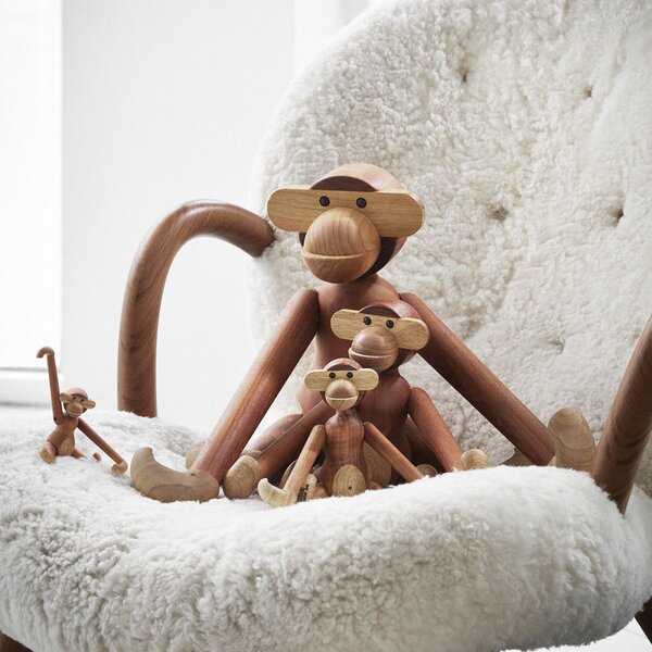 Drevená opička Monkey Small Teak Limba 20 cm