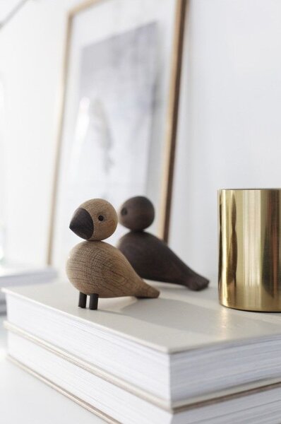 Drevené vtáčiky Lovebirds Oak Wood – set 2 ks