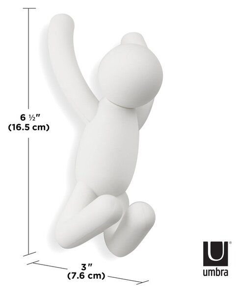 Nástenné plastové háčiky v súprave 3 ks Buddy - Umbra