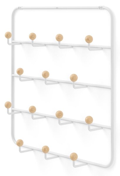 Biely prírodný kovový vešiak na dvere 36 cm Estique - Umbra