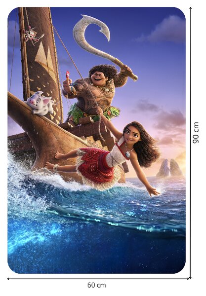 Textilná nálepka na stenu "Vaiana 3"