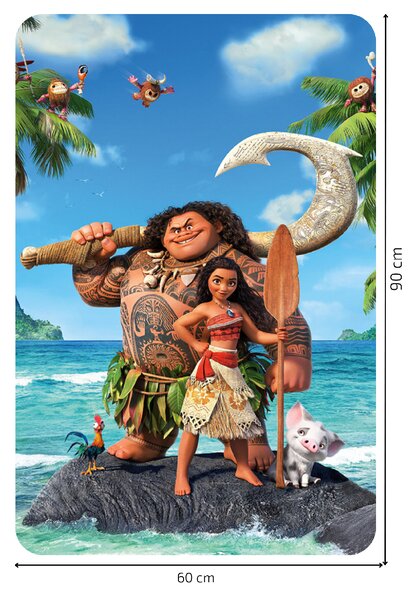 60x90cm Vaiana 2 - textilná nálepka na stenu
