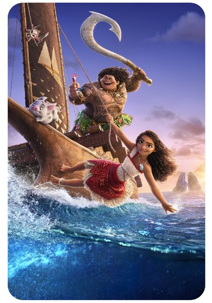 Textilná nálepka na stenu "Vaiana 3"