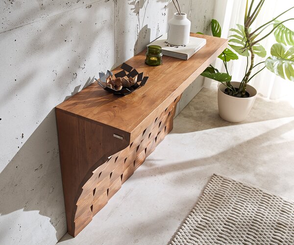 DELIFE Konzolový stolík Eremos 120x35 cm akácia prírodná