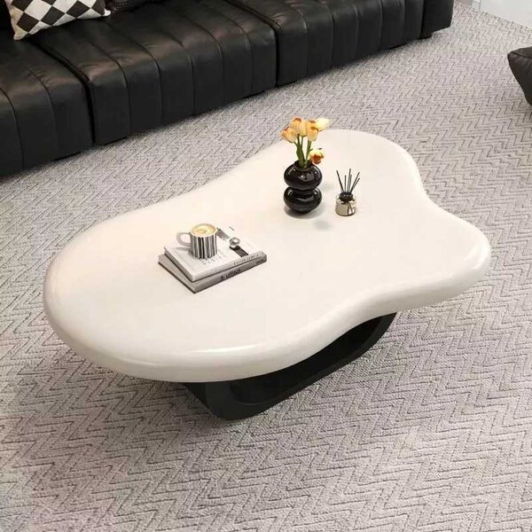 LuxuryForm DESIGN Konferenčný stolík DECO 120 × 79 cm – biely, čierna podnož