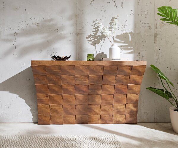 DELIFE Konzolový stolík Eremos 120x35 cm akácia prírodná