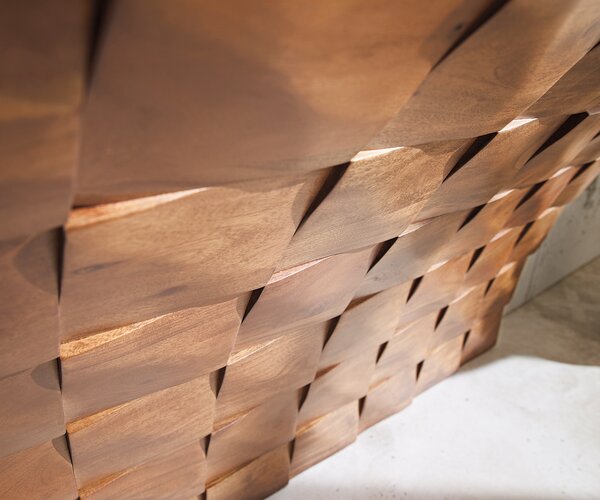 DELIFE Konzolový stolík Eremos 120x35 cm akácia prírodná