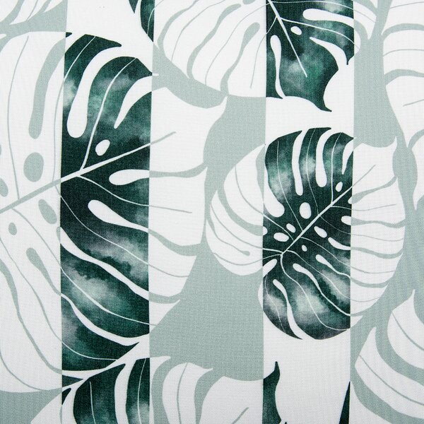 Sada 2 záhradných dekoratívnych vankúšov zelená so vzorom listov polyester 45 x 45 cm moderné vodoodolné vankúše