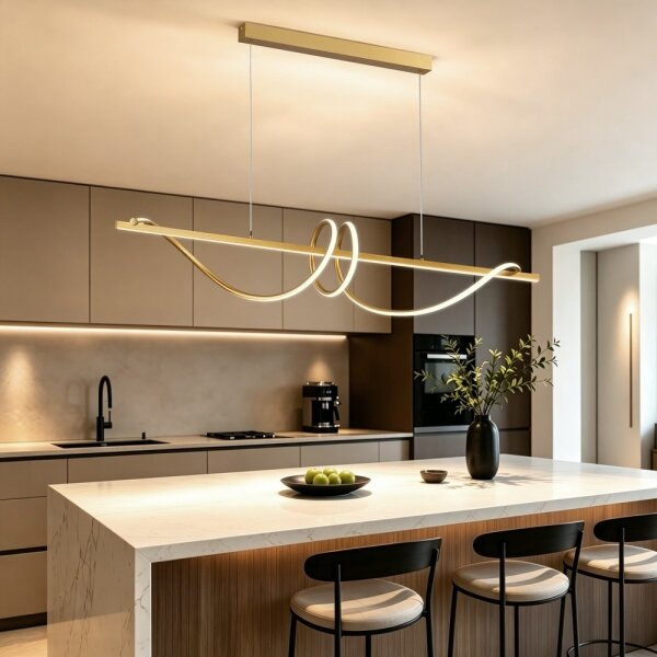 BRILAGI - LED stmievateľné závesné svietidlo na lane SIGNATURE LED/50W/230V 120 cm zlatá + diaľkové ovládanie