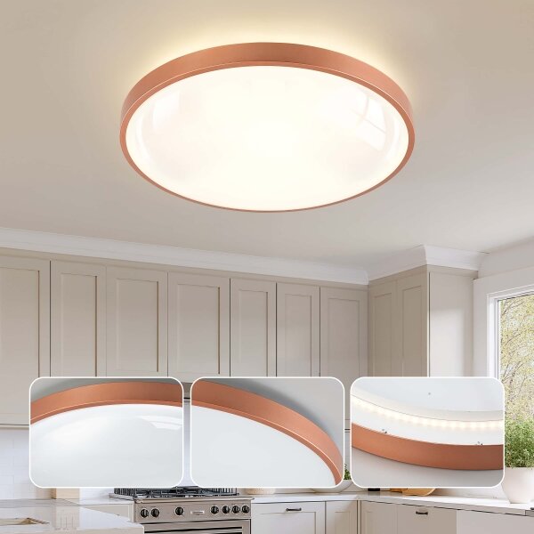BRILAGI - LED stmievateľné svietidlo GLASS POOL DOUBLE LED/80W/230V 60 cm medené + diaľkové ovládanie