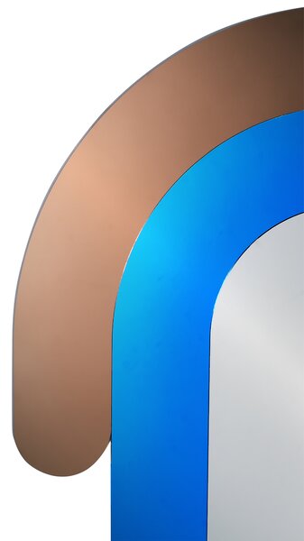 Nástenné zrkadlo viacfarebné MDF 80 x 60 cm nepravidelný tvar moderný štýl dekorácie doplnky obývacia izba predsieň spálňa