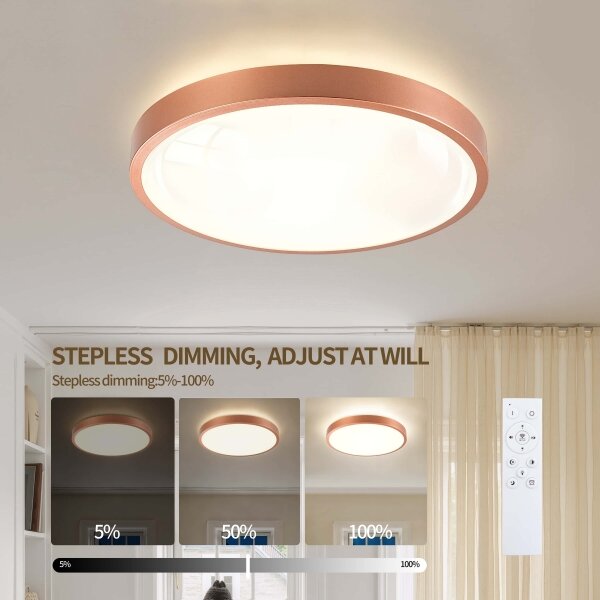 BRILAGI - LED stmievateľné svietidlo GLASS POOL DOUBLE LED/48W/230V 40 cm medené + DO