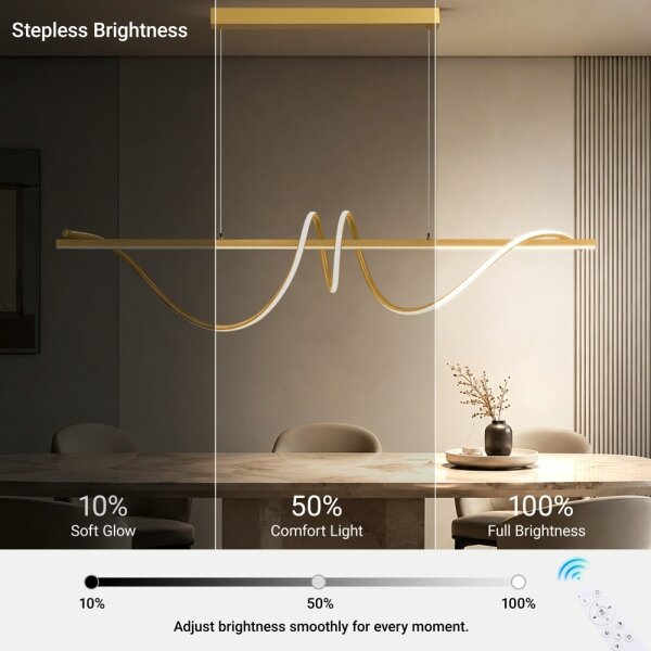 BRILAGI - LED stmievateľné závesné svietidlo na lane SIGNATURE LED/50W/230V 120 cm zlatá + diaľkové ovládanie