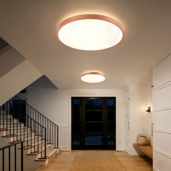 BRILAGI - LED stmievateľné svietidlo GLASS POOL DOUBLE LED/80W/230V 60 cm medené + diaľkové ovládanie