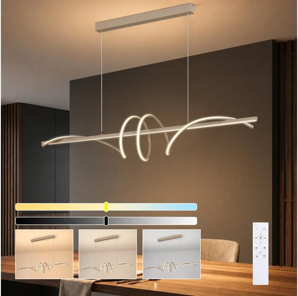 BRILAGI - LED stmievateľný luster na lanku SIGNATURE LED/50W/230V 120 cm béžový + diaľkový ovládač
