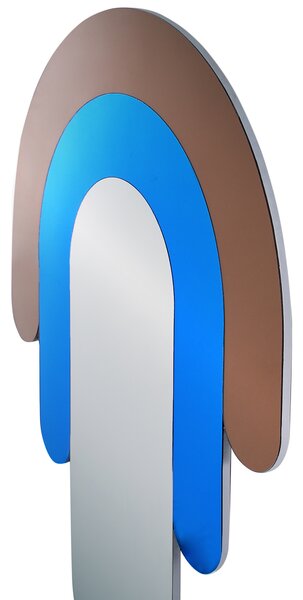 Nástenné zrkadlo viacfarebné MDF 80 x 60 cm nepravidelný tvar moderný štýl dekorácie doplnky obývacia izba predsieň spálňa