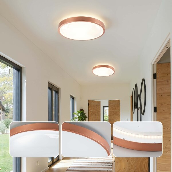 BRILAGI - LED stmievateľné svietidlo GLASS POOL DOUBLE LED/48W/230V 40 cm medené + DO