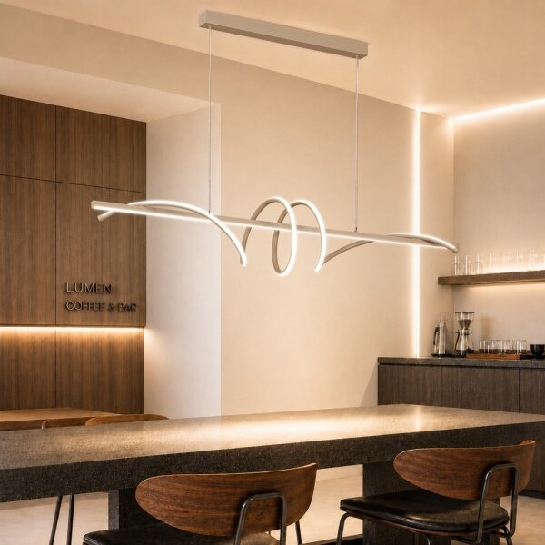 BRILAGI - LED stmievateľný luster na lanku SIGNATURE LED/50W/230V 120 cm béžový + diaľkový ovládač