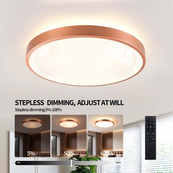 BRILAGI - LED stmievateľné svietidlo GLASS POOL DOUBLE LED/60W/230V 50 cm medené + DO