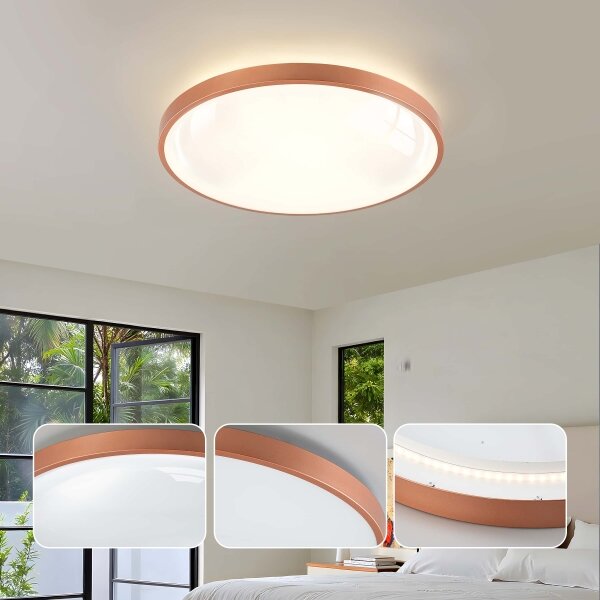 BRILAGI - LED stmievateľné svietidlo GLASS POOL DOUBLE LED/60W/230V 50 cm medené + DO