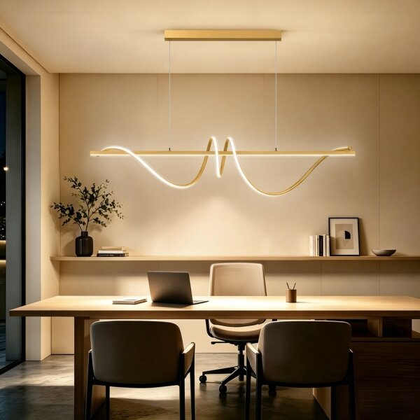 BRILAGI - LED stmievateľné závesné svietidlo na lane SIGNATURE LED/50W/230V 120 cm zlatá + diaľkové ovládanie