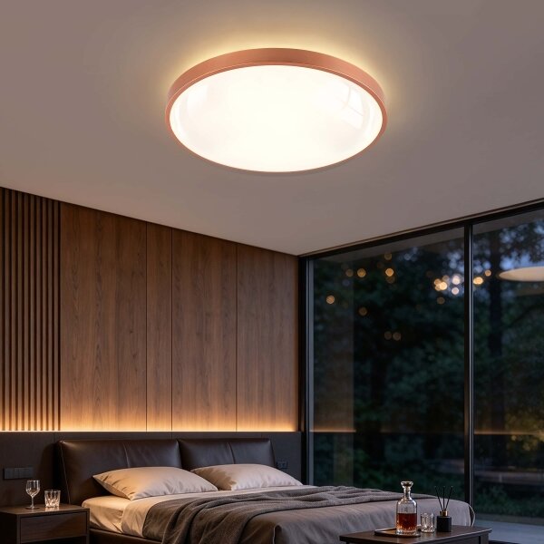 BRILAGI - LED stmievateľné svietidlo GLASS POOL DOUBLE LED/80W/230V 60 cm medené + diaľkové ovládanie
