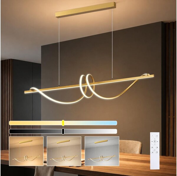 BRILAGI - LED stmievateľné závesné svietidlo na lane SIGNATURE LED/50W/230V 120 cm zlatá + diaľkové ovládanie