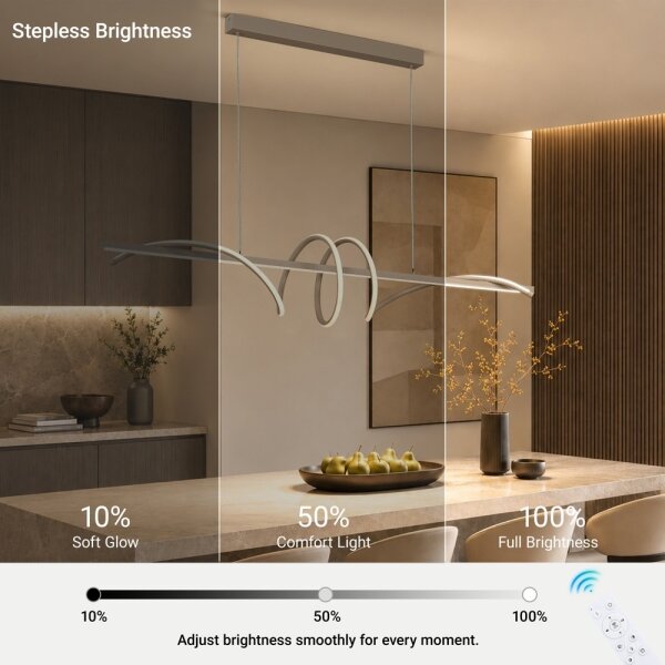 BRILAGI - LED stmievateľný luster na lanku SIGNATURE LED/50W/230V 120 cm béžový + diaľkový ovládač