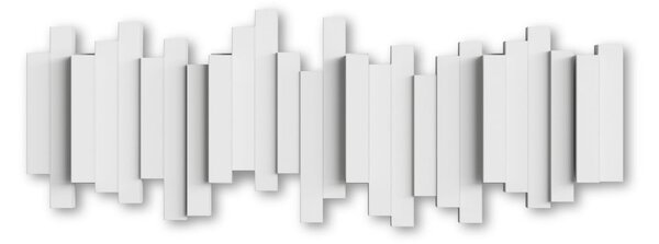 Biely plastový nástenný vešiak Sticks - Umbra