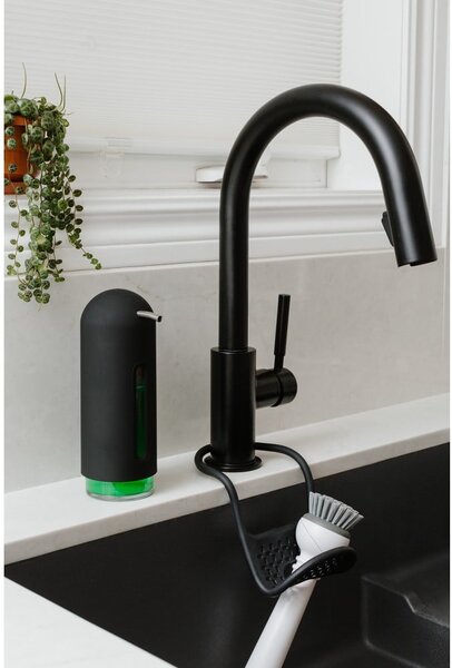 Čierny plastový dávkovač mydla 350 ml Penguin – Umbra