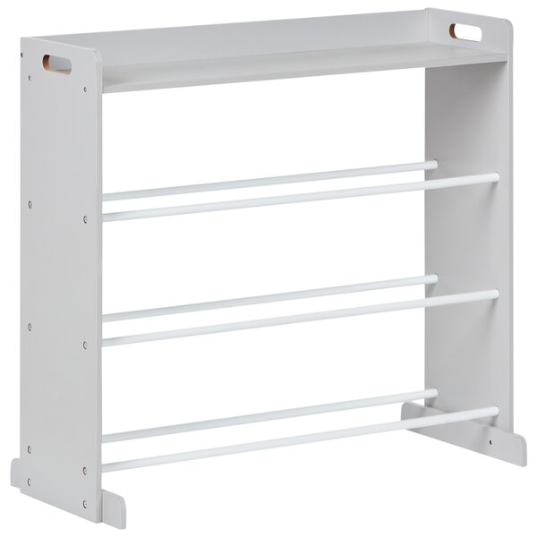Regál s 9 úložnými boxmi sivá biela MDF plastové boxy úložný priestor moderný štýl detská izba