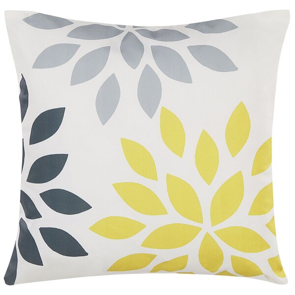 Sada 2 záhradných vankúšov viacfarebná polyester 45 x 45 cm štvorcový tvar kvetovaný vzor moderný štýl odolnosť voči UV exteriér