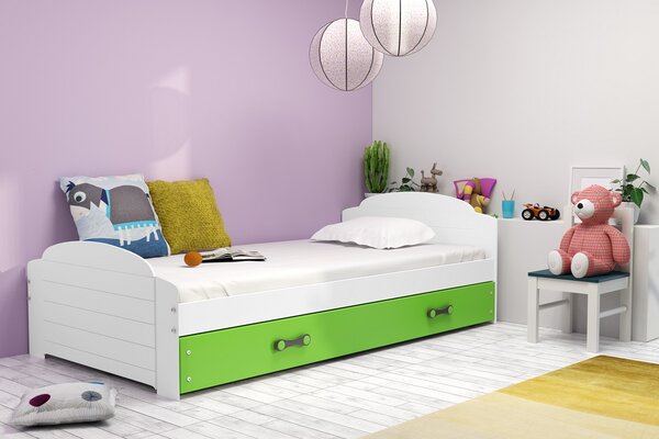 Detská posteľ LILI Farba: biela / zelená