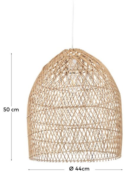 Ratanové tienidlo v prírodnej farbe ø 44 cm Domitila - Kave Home