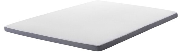 Vrchný matrac z pamäťovej peny 160 x 200 cm topper výška 6 cm biely snímateľný poťah